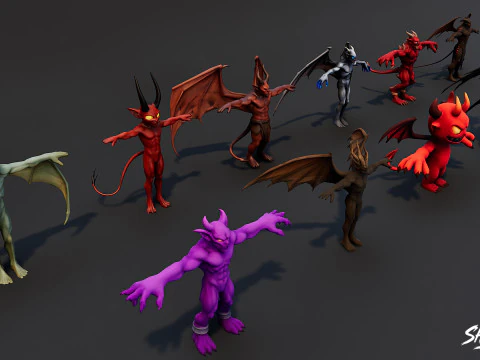 Complete Imp T-Pose Pack 3D Model
