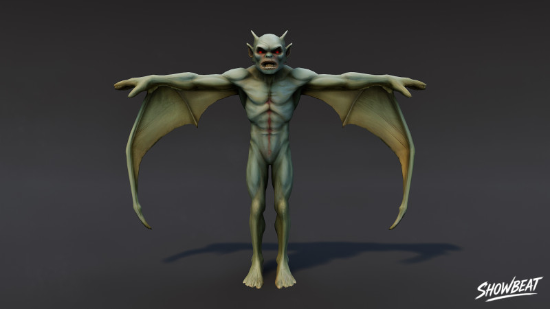 Cave Imp T-Pose 3D Model .c4d .max .obj .3ds .fbx .stl .blend