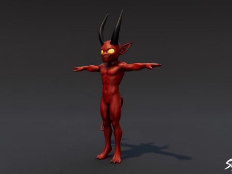 Kızıl İmp T-Pose 3D Model