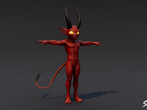 Kızıl İmp T-Pose 3D Model