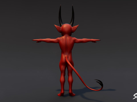 Kızıl İmp T-Pose 3D Model