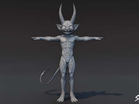 Kızıl İmp T-Pose 3D Model