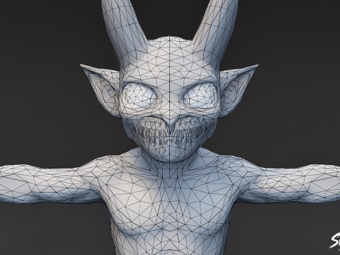 Kızıl İmp T-Pose 3D Model