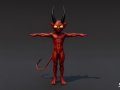Crimson Imp T-Pose 3Dモデル