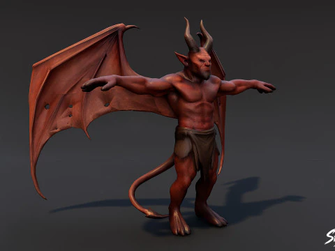 Elder Imp T-Pose 3D Model
