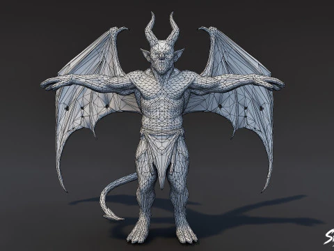 Elder Imp T-Pose 3D Model