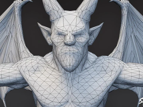 Elder Imp T-Pose 3D Model