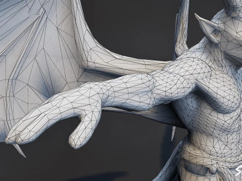 Elder Imp T-Pose 3D Model
