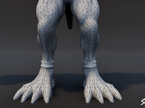 Piekielna chochlik w pozycji T Model 3D