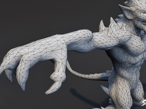 Piekielna chochlik w pozycji T Model 3D