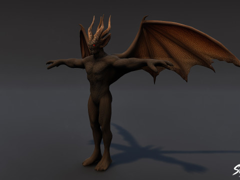 シャドウインプのTポーズ 3Dモデル