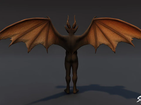 Shadow Imp T-Pose 3D Model