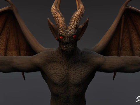 Shadow Imp T-Pose 3D Model