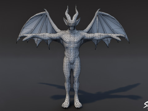 シャドウインプのTポーズ 3Dモデル