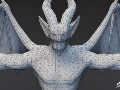 Shadow Imp T-Pose 3D Model