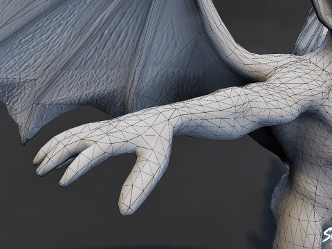 シャドウインプのTポーズ 3Dモデル