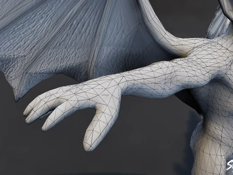 Shadow Imp T-Pose 3D Model
