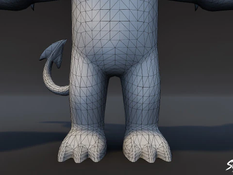 Toon Imp T-Pose 3D Model