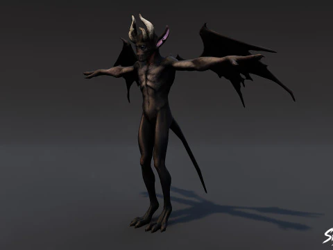 Pose en T du diablotin du Vide Modèle 3D