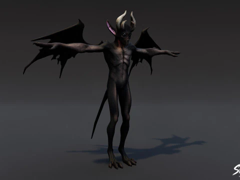 Pose en T du diablotin du Vide Modèle 3D