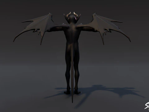 Pose en T du diablotin du Vide Modèle 3D