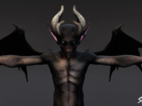 Pose en T du diablotin du Vide Modèle 3D