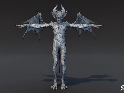 Pose en T du diablotin du Vide Modèle 3D