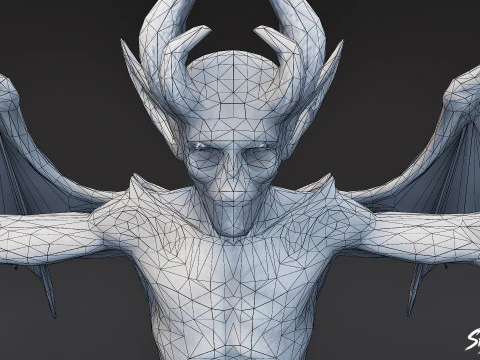 Pose en T du diablotin du Vide Modèle 3D