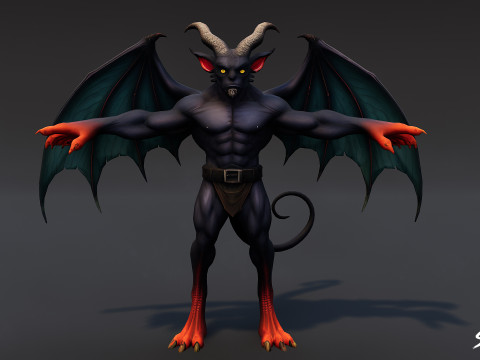 Pose en T du diablotin du seigneur de guerre Modèle 3D