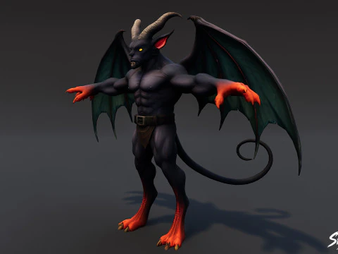 Warlord Imp T-Pose 3D Model