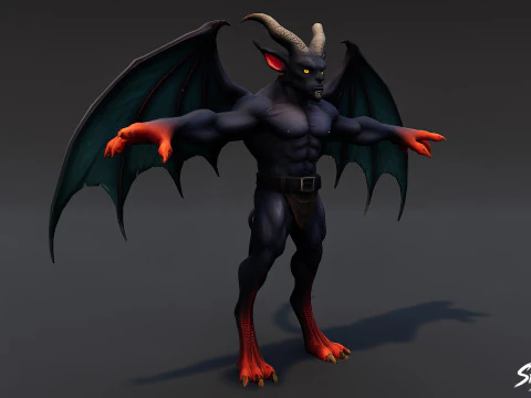 Warlord Imp T-Pose 3D Model