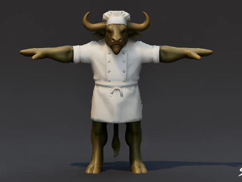 Complete Minotaur T-Pose Pack 3D Model