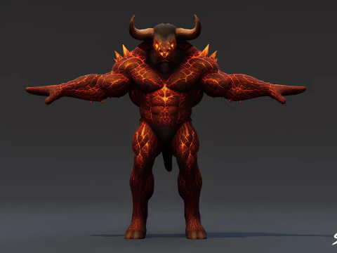 Complete Minotaur T-Pose Pack 3D Model