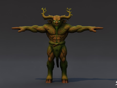 Paket T-Pose Minotaur Lengkap Model 3D
