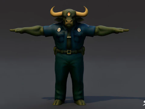 Complete Minotaur T-Pose Pack 3D Model