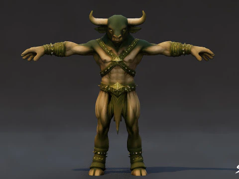 Complete Minotaur T-Pose Pack 3D Model