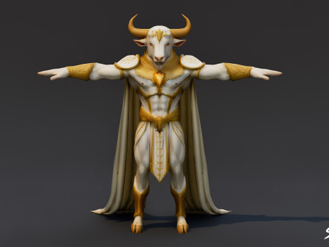 Postura em T do Minotauro Celestial Modelo 3D