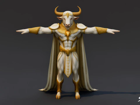 G&ouml;ksel Minotor T Duruşu 3D Model