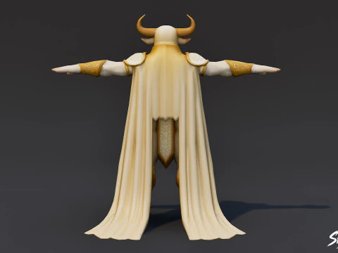 Celestial Minotaur T-Pose 3D Model