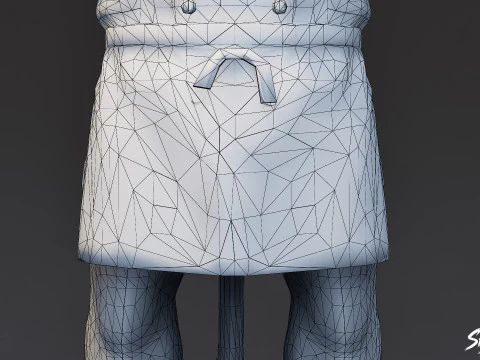 Chef Minotaur T-Pose 3D Model