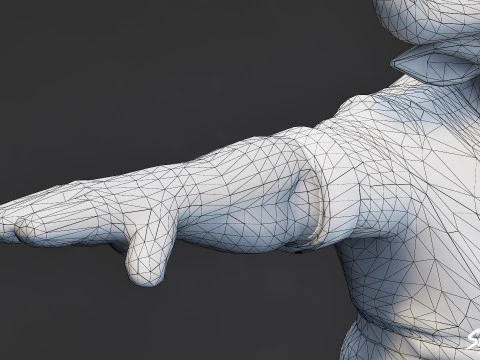 Chef Minotaur T-Pose 3D Model