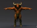 Classic Minotaur V01 T-Pose Model 3D