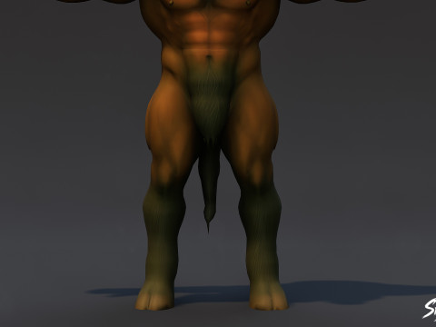 Minotaure classique V01 T-Pose Modèle 3D