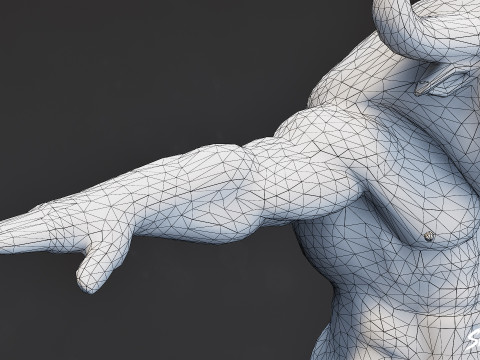 Minotaure classique V01 T-Pose Modèle 3D