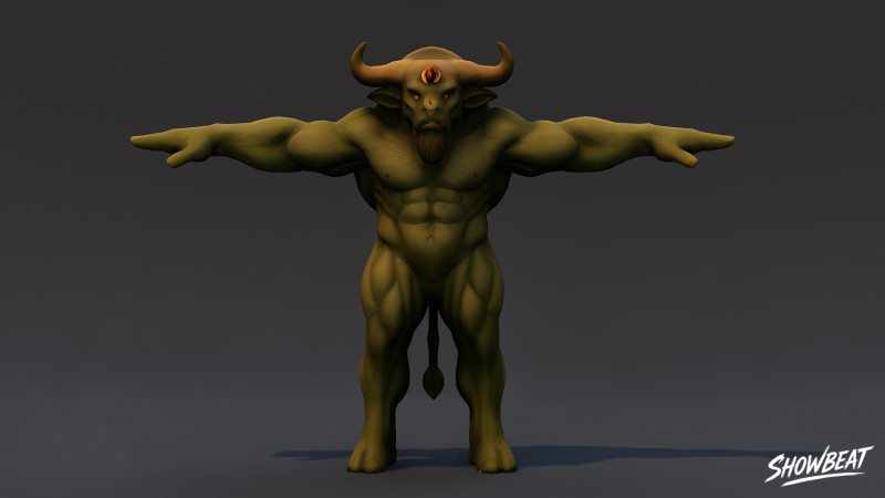 Pose T Minotaur V02 Klasik Model 3D .c4d .max .obj .3ds .fbx .stl .blend 