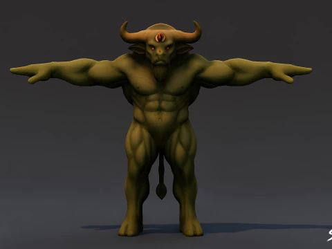 클래식 미노타우로스 V02 T-포즈 3D 모델