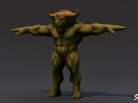Pose T Minotaur V02 Klasik Model 3D