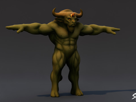 Pose T Minotaur V02 Klasik Model 3D