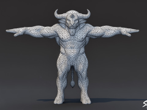Pose T Minotaur V02 Klasik Model 3D