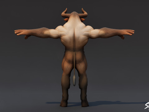 Zepsuta pozycja T Minotaura Model 3D